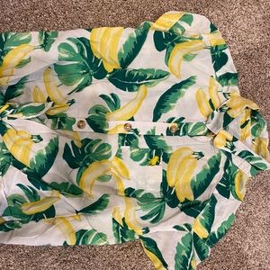 button up banana shirt